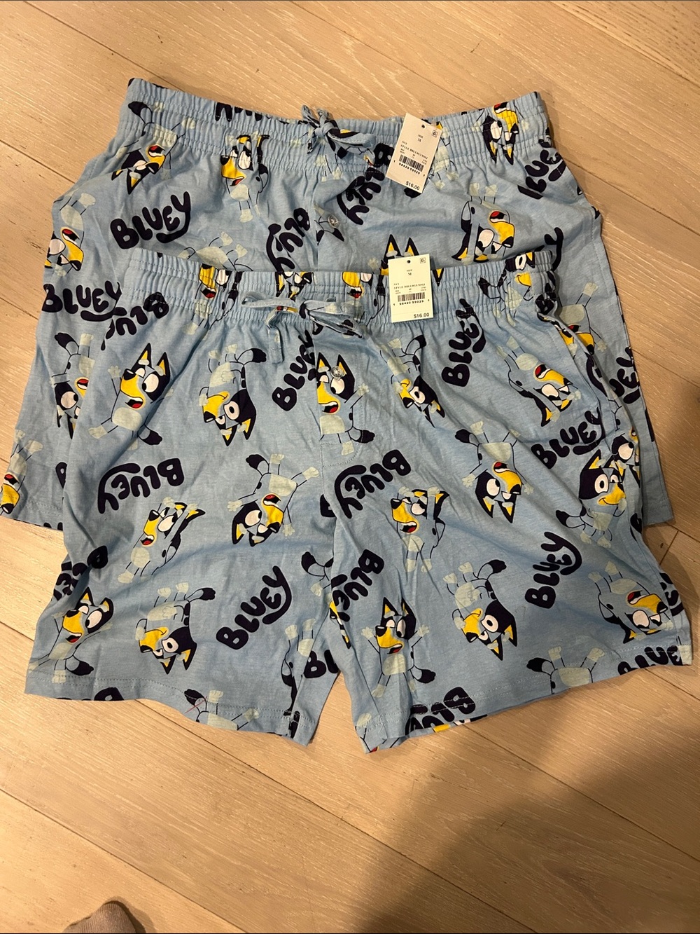 Light Blue Cartoon Character Pajama Shorts Set 2 PACK NWT